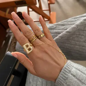 EVRY JEWELS Gold or Silver Plated Women's Hypoallergenic Adore Me Ring