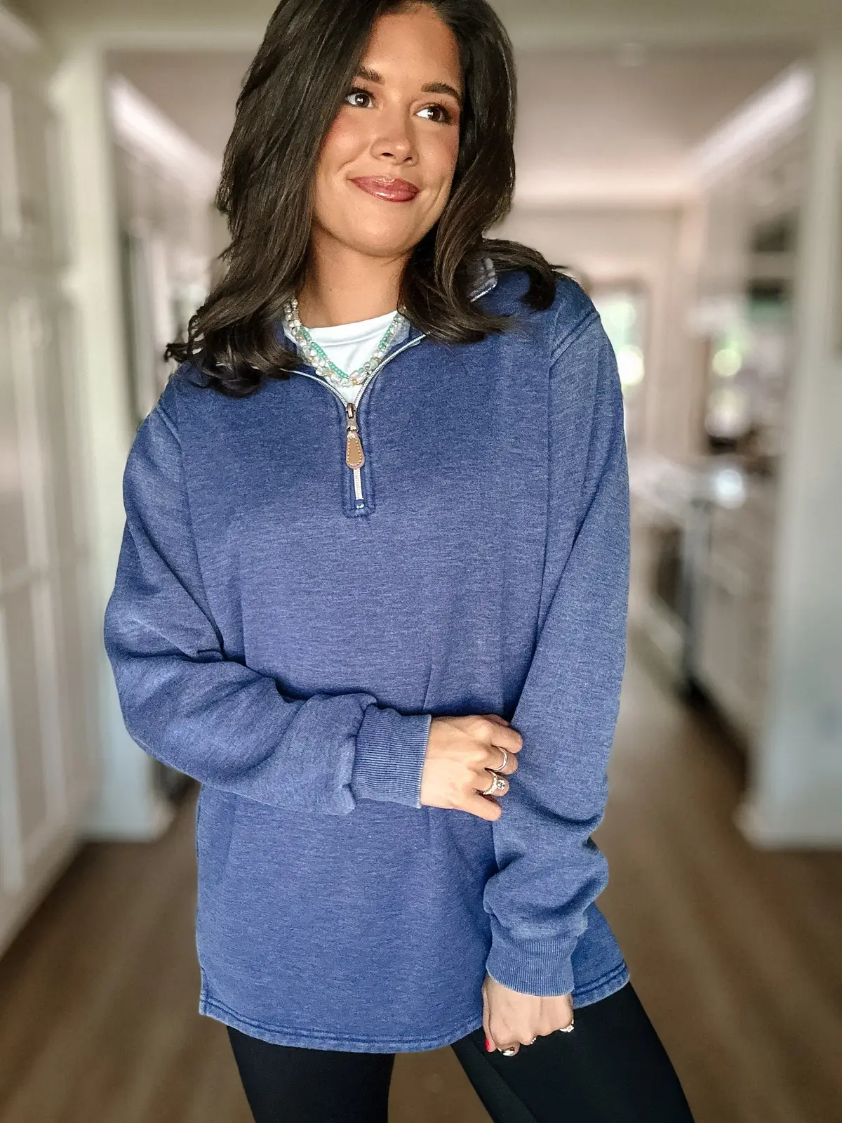 Lived In 1/4 Zip Garment Washed Pullover by DD Design | S-3XL