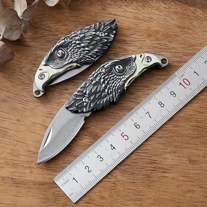 3D Eagle Pocket Knife - A unisex compact  keychain knife, ideal for  outdoor survival.  Perfect as  great   survival    non slip handle sharp blade tactical hiking daily carry stainless steel self defense legal portable small men tool gift edc