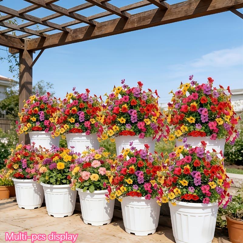 1 Multicolor Mix-and-match Realistic Violet with Indoor and Outdoor Garden Decoration Spring and Summer Holiday Ornaments Mother's Day Anniversary Housewarming Wedding Birthday Party All-season Decoration (excluding Containers), Artificial Flowers.