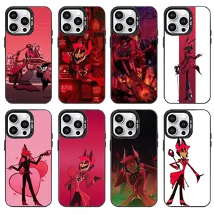 H-Hazbin H-Hotels Alastor Phone Cases For iPhone 17 16 15 14 13 12 11 Promax Pro Air Plus Black Candy Matte Shockproof Protective Cover Gift For Christmas Halloween Birthday