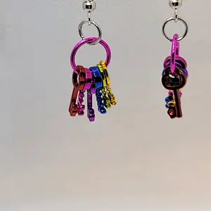 Ring of Rainbow Keys Earrings