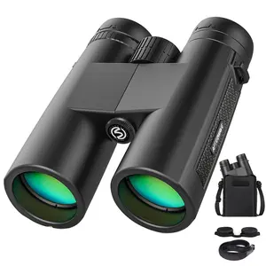 10x42 High Magnification Binoculars, Waterproof Compact Lightweight Binoculars with Carrying Bag & Shoulder Strap, Outdoor Binoculars for Bird Watching, Star Gazing