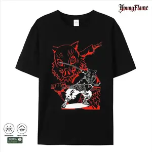 YoungFlame Inosuke Shirt Demon Slayer T-Shirt Anime Graphic Tee for Men Women Teens Casual Outfits Best Anime Gifts Tropical Top Tshirt clothes