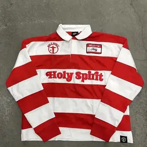 Holy Spirit Rugby American retro Fashion and street trends Cotton Menswear Oversized Polo