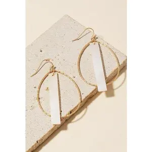 Rectangle Bar Drop Teardrop Earrings
