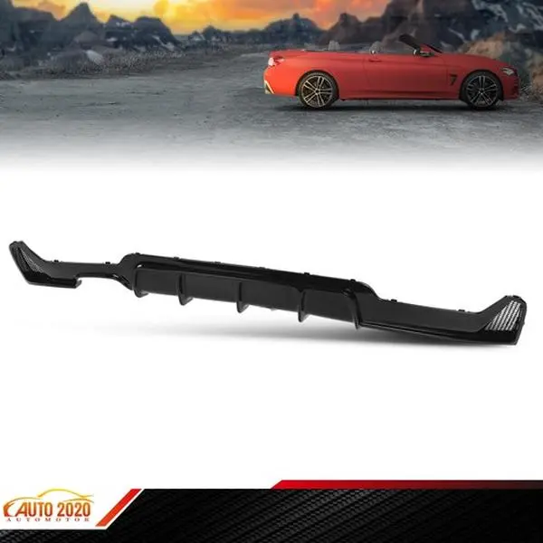 Plastic Rear Bumper Diffuser, M Sport Look Auto Replacement Body Part for 2014-2020 BMW 4 Series F32-F33