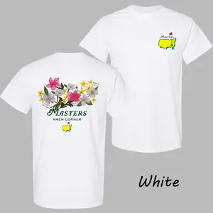 Masters Amen Corner Floral Shirt For Men For Women, Artistic Golf Landmark Illustration Top, Soft Cotton Fabric, Classic Lifestyle Wear