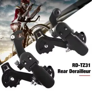 Mountain Bike Rear Derailleur Tz31 M310, 6/7/8 Speed Rear Cassette, 21 Hole Hook Design, Durable MTB Accessory