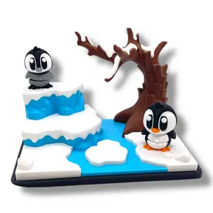 Winter Penguin Set by 3DGob – Arctic Display Scene (5.5” x 4” x 4”) Decor Print