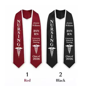 Personalized RN Graduation Stole 2026, Nursing Graduation Sash, Registered Nurse BSN MSN Grad Stole Class Of 2026