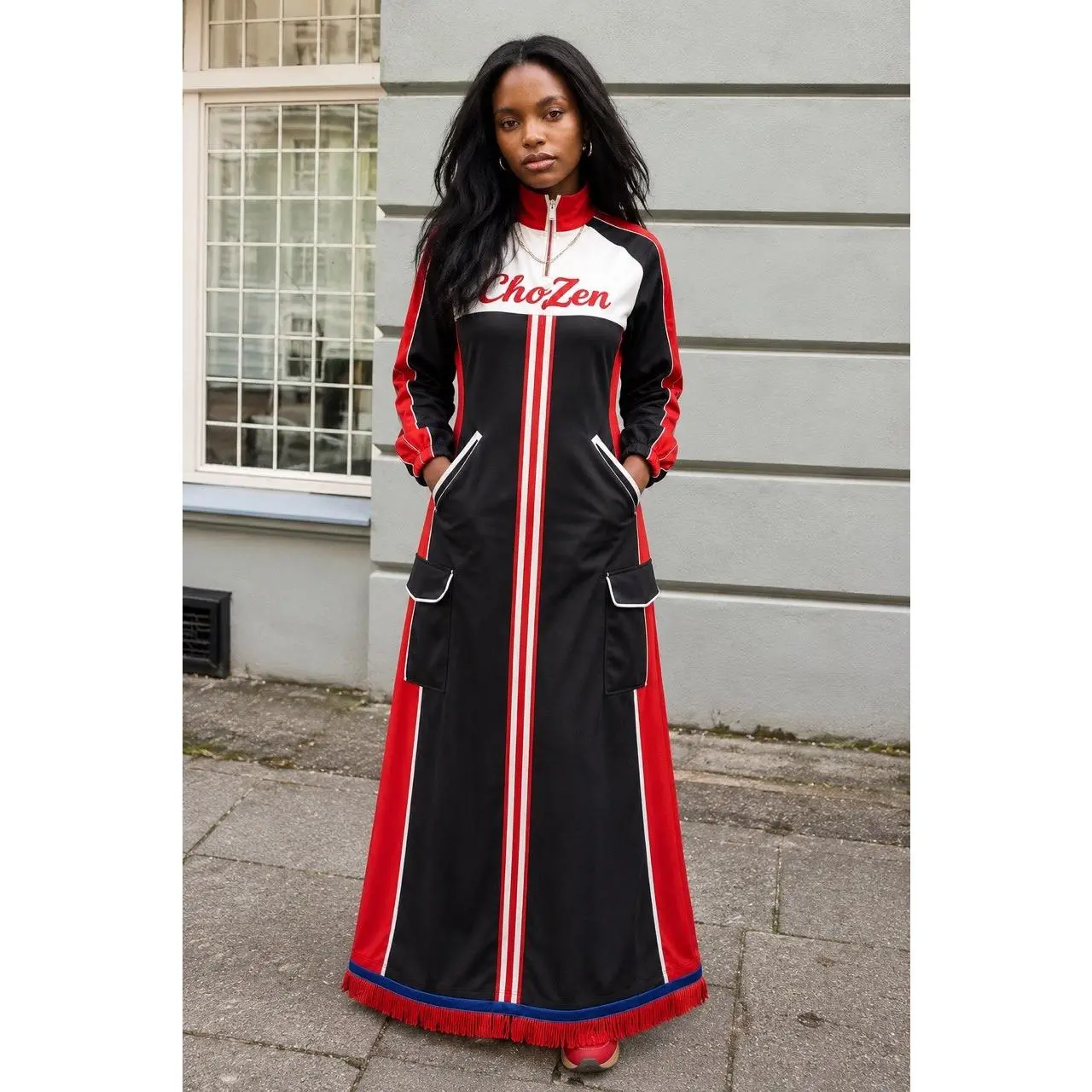 ChoZen Skyline Track Maxi Dress