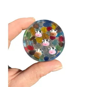 5 pack mini Pickable pebble pads with cow charms