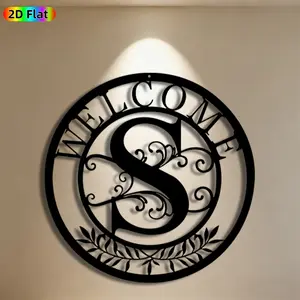 1pc Monogram S Metal Wall Art, Elegant Monogram S Statue Mural, Ideal Gift for New Year, Easter, Home Decor Enthusiasts, Rust-Resistant Metal Wall Decor Wall Sculptures, Perfect for Porch Wall & Garden Fence, Unique Year-Round Home Decor