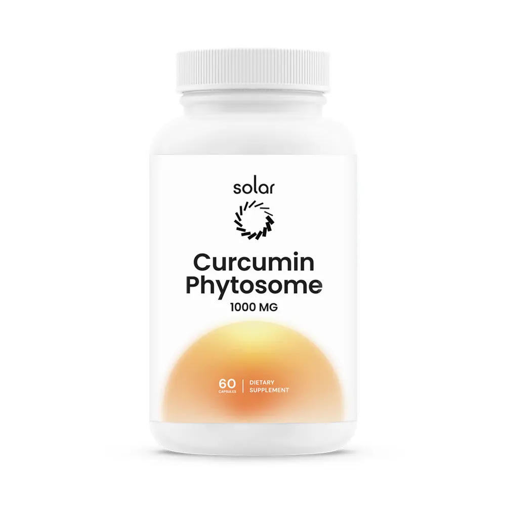 Solar Curcumin Phytosome 1000 mg High Absorption - Supports Health in Joints, Muscles, GI Tract, Liver, and Brain - 60 Capsules Healthcare Fitness
