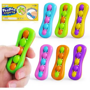 Fidget Sensory Toys for Kids: 6 Pack Colorful Finger Spinner Toys - Stress Relief ADHD Tools for Kids with Autism - Quiet Desk Fidgets for Anxiety Classroom - Easter Basket Stuffers Egg Fillers