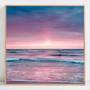 Seaside Scene Pattern DIY Diamond Arts Colorful Painting Kit without Frame, 5D Diamond Decor Painting by Numbers Kit, DIY Wall Art Decor, Diamond Painting Kits