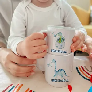 Personalised Family Mug for Dad Uncle Grandad / Daddy and Baby Dinosaur / Dada and Me Funny Matching gift / Papa Toddler Children Present 3b61pmtxi0oa