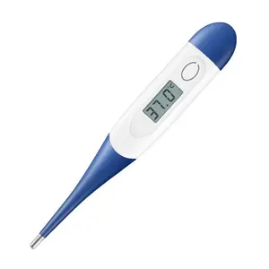Digital Thermometer, Medical Healthcare Oral Thermometer with Fever Line Indicator - Rigid Tip, Water Resistant, for Adults & Kids (Rectal, Underarm Use)