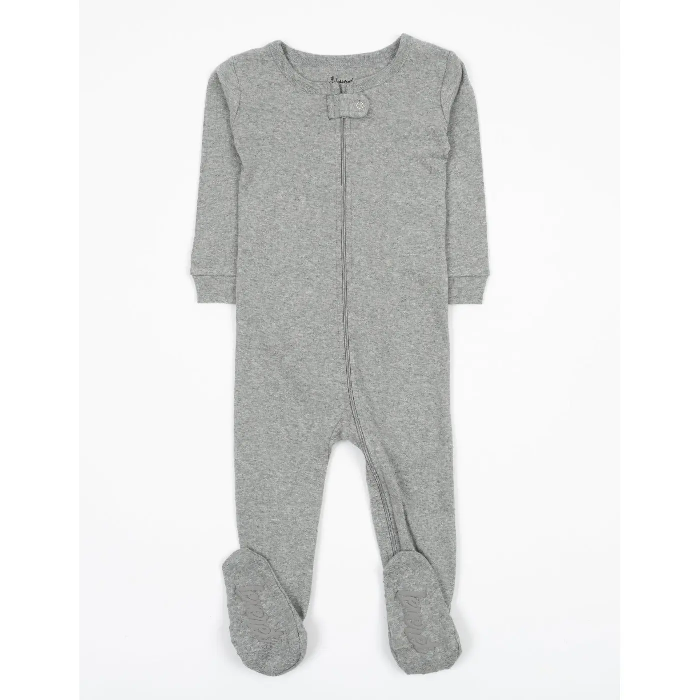 Solid Color Light Grey Footed Pajamas