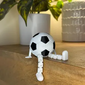1pc   3D Printed Ornaments, Soccer Desk Decor, Soccer Ball Buddy, Fun Soccer Gift, Sports Gift,  Perfect for Fans