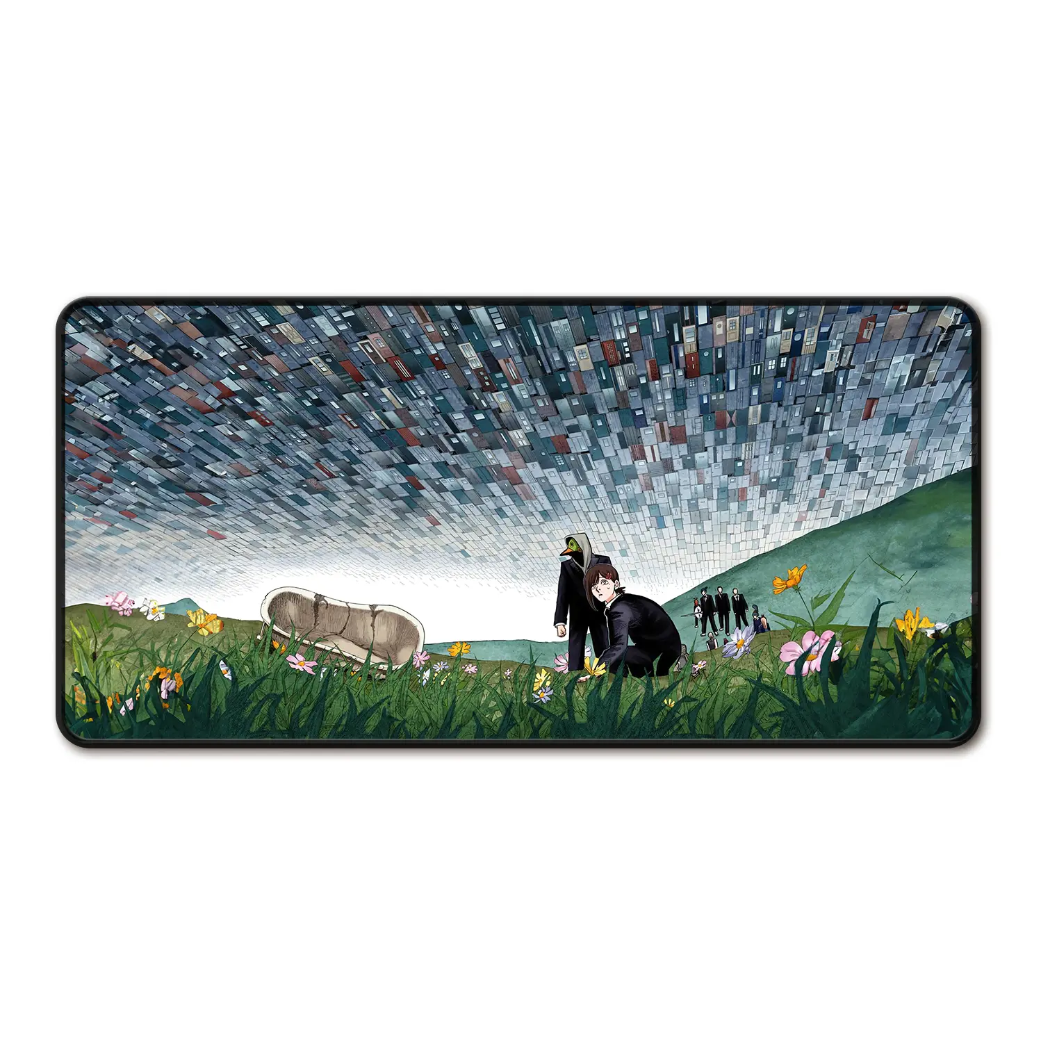 Extra Large Chainsaw Mousepad - Anti-Slip Rubber Base Gamer Deskmat, Anime Accessories