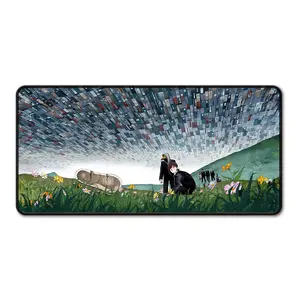Extra Large Chainsaw Mousepad - Anti-Slip Rubber Base Gamer Deskmat, Anime Accessories