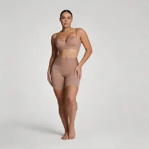 Curvamor Stay-In-Place Seamless Shapewear Shorts – Soft Fabric Ruched Design for Compression & Anti-Slip Grip Technology | Short de Compresión con Fajón Antideslizante, Aspecto Invisible Leg Leg