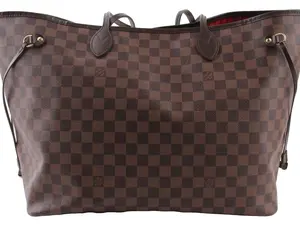 Pre-owned Louis Vuitton Coated Canvas tote bags Damier Ebene Neverfull GM