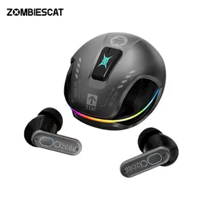 ZOMBIESCAT B5 In-Ear Wireless Headphones with Bluetooth 5.4, ANC TWS Earbuds with RGB Ambient Lighting, Ergonomic Comfort Design, IPX4 Waterproof, Audio Wireless Headsets for Music & Phone Calls