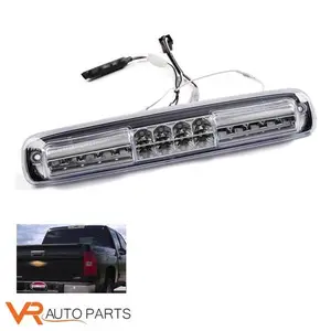 CLEAR THIRD  LED BRAKE LIGHT REAR CARGO LAMP FIT FOR 1999-2007 CHEVY SILVERADO, Brake Signal, Bright Leds