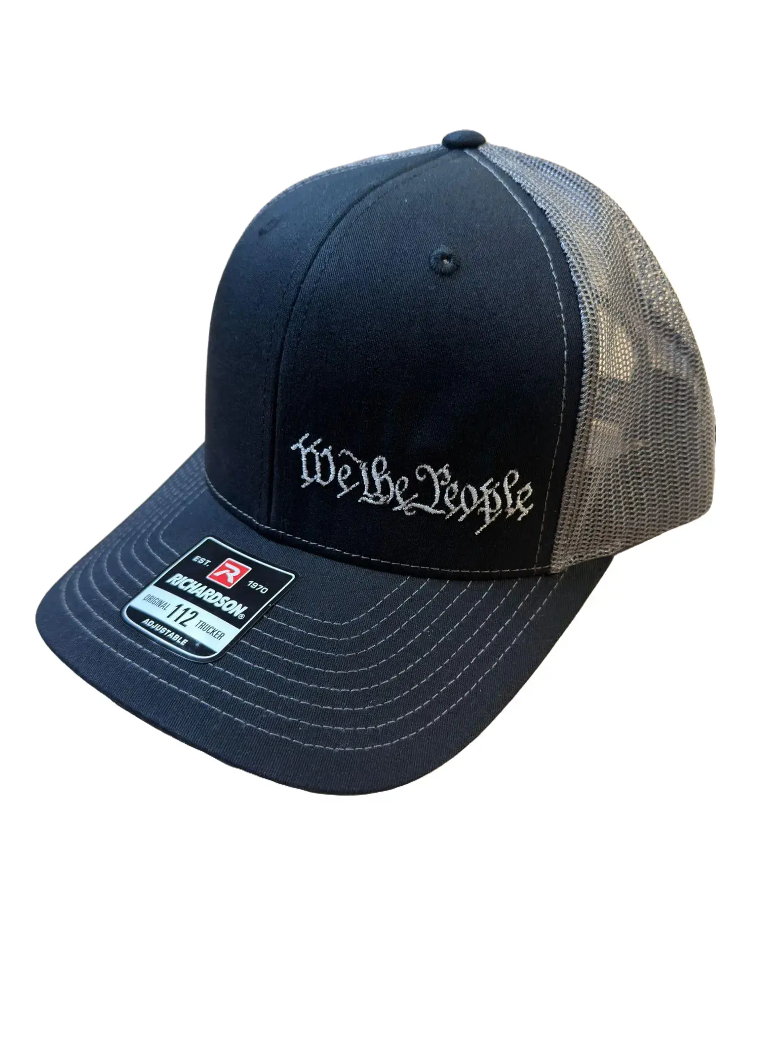 We The People Trucker Hat for Men, Embroidered Cotton/Polyester Twill with a Cool Mesh Back and Adjustable Fit for Everyday Wear, Casual