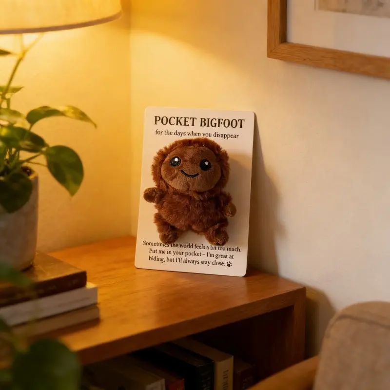 Pocket Bigfoot Cute Home Decor Art Figurine, Adorable Encouragement Figure, Perfect Gift for Kids and Adults, Unique Room Decoration, Cute Figurines