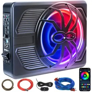 Feel the Bass, See the Vibe: Andeman 10" 1000W Slim Subwoofer with dynamic ring ambient lighting