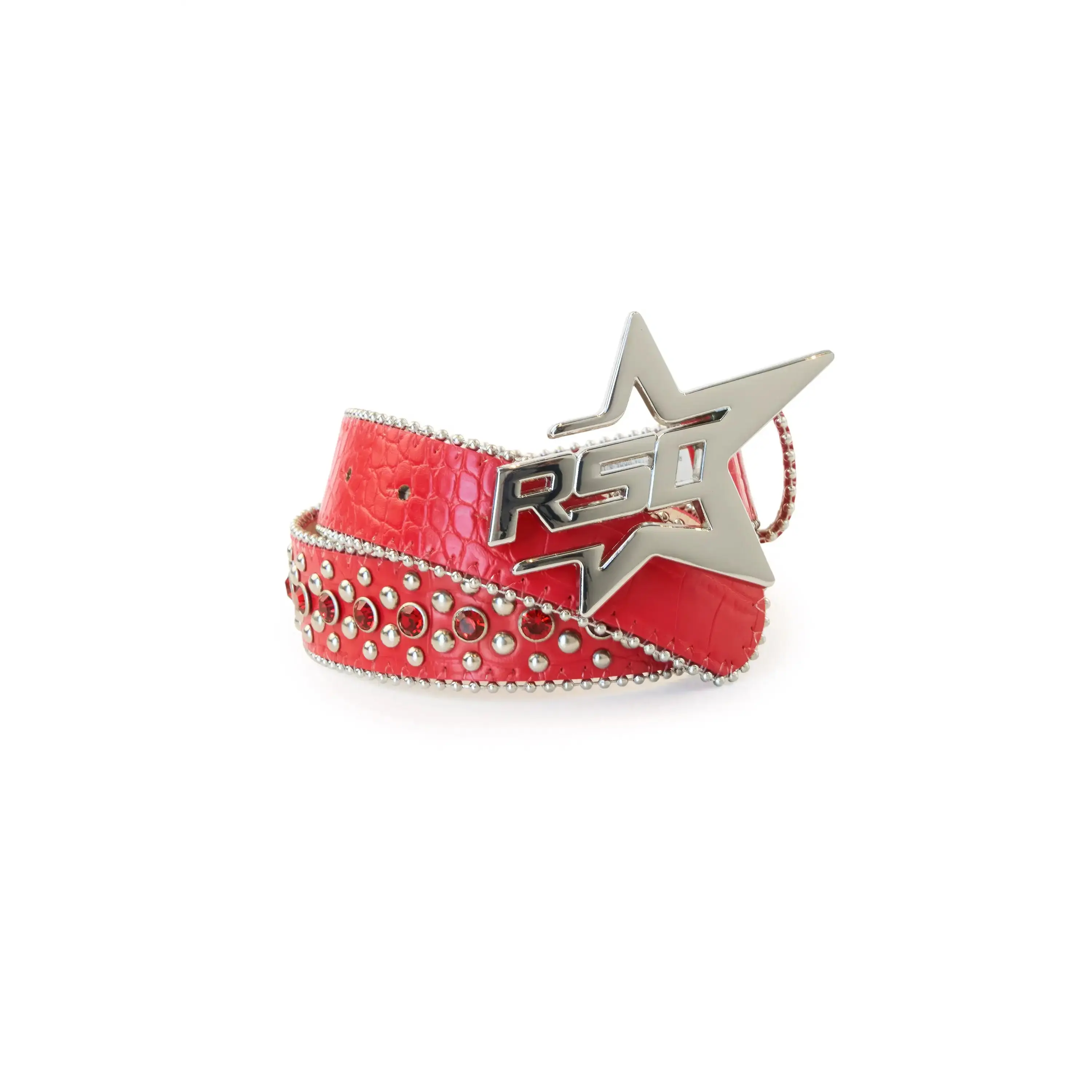 Boys Normandie Red Rockstar Logo Belt