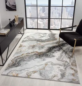 Sam's Rugs Ultra Soft Area Rug - Modern Abstract Design for Indoor Living Room & Bedroom - Stain Resistant, Easy to Clean