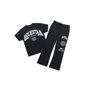 Stori Black/White T-Shirt/ Relaxed Track Set