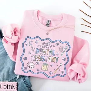 Dental Assistant Crewneck Sweatshirt | Dental Office Work Sweater | Funny Dentist Assistant Shirt | Gift for Dental Staff