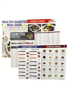 3 Count Laminated Diabetes Diet Checklists & Meal Planners (Beginner-Friendly)(#SummerVibes) — Dietary Reference Guides Suitable for Pre-diabetes, Type 1, and Type 2 Diabetes Patients — Includes Glycemic Index (GI), Healthy Meal Plans, and Recipes