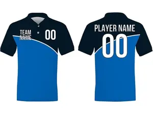 SGS Sports Gear Custom Polo Shirts, Personalized Standard Design with Name & Number, Polo Shirts for Men, Women, Youth & Kids, Blue - White - Black