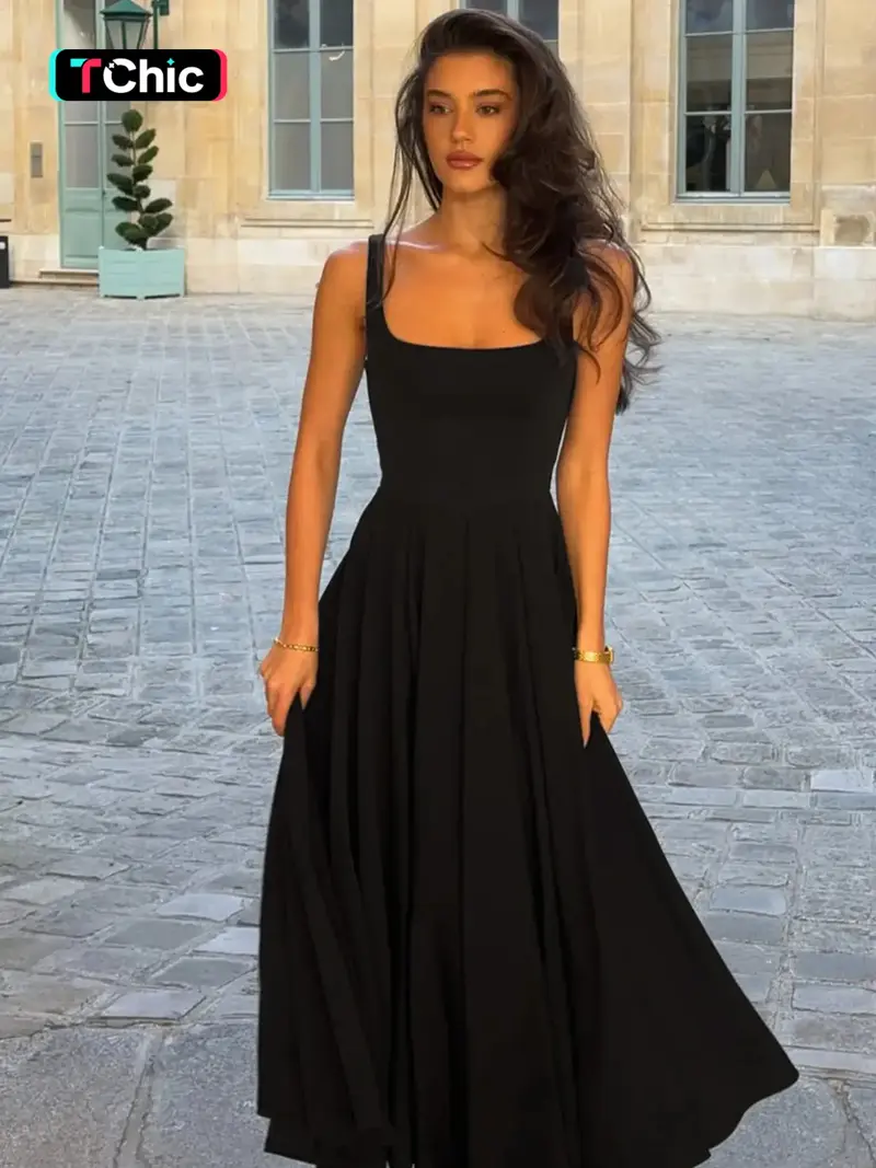 gold and black long dress Zapaka Women Black Golden Prom Dress Spaghetti Straps Backless Formal Dress, BlackGolden / US20W main image 1