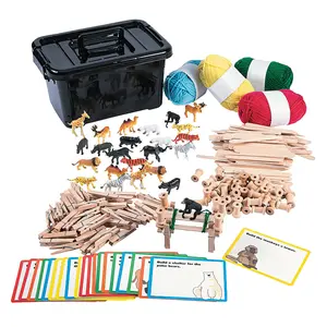 STEM Zoo Structure DIY Assembly Kit - 299-Pc Creative Building Block Set, Early Learning Challenge STEM Construction Kit
