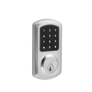TownSteel - e-Smart 4000 - Electronic Push Button Deadbolt - Key Override - Satin Chrome - Grade 2, Smart Door Locks, Keypad Lock, Digital Lock