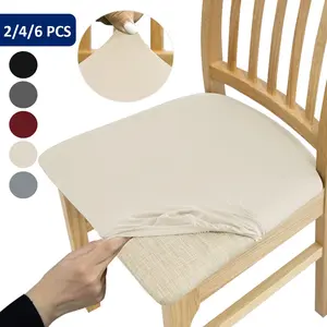 2/4/6 Piece Set Chair Seat Covers, Parson Chair Slipcovers, Detachable Half Cover, Washable Protection, Dining Chair Protector for Kitchen Dining Room Living Room, Home Decor, Universal Chair Cover