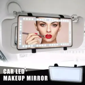 60 LEDs Car Sun Visor Vanity Mirror Rechargeable Makeup Mirror with 3 Light Modes