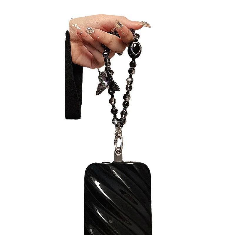 Butterfly Design Phone Chain, 360 Degree Rotatable Phone Lanyard, Fashionable for Women & Girls, Mobile Phone Decoration Accessories, Charms, Cell Phone Charm, Phone Wrist Strap