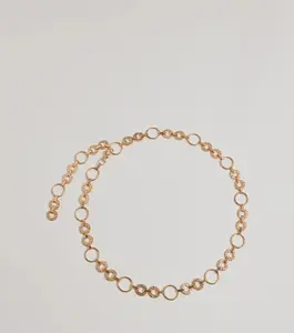 Trendy Vibes Textured O-Ring Chain Belt