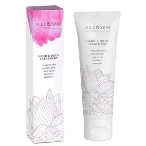 SilcSkin Hand & Body Treatment - Uses Medical Grade Silicone for Improved Collagen and Hydration - For Crepey Skin and Fine Lines - 4 oz