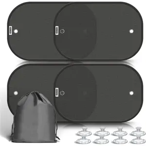 Shades for Side Windows 19"x12"(4 Pack),Sun Shade for  Window with 8 Suction Cups,Window Shades Can Blocks 99.98% UVR,Window Shade for ,Glare Shield Protection
