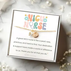Personalized NICU Nurse Appreciation Gift: Heartfelt Thank You NICU Necklace NICE Jewelry Nicu Nurse Gift Neonatal Intensive Care Unit Gift